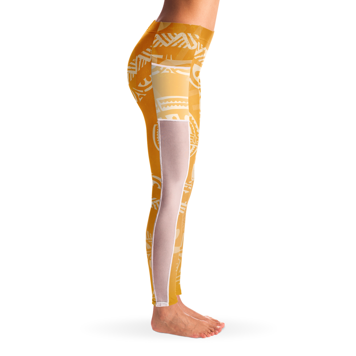 Mesh Pocket Leggings Mahanahana Black Pearl Designs