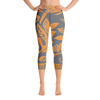 Yoga Capri Leggings - Tatou Gray/Orange