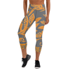Yoga Capri Leggings - Tatou Gray/Orange