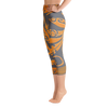 Yoga Capri Leggings - Tatou Gray/Orange