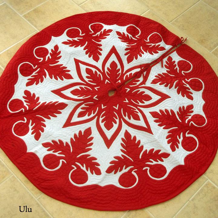 Hawaiian Quilt Christmas Tree Skirt