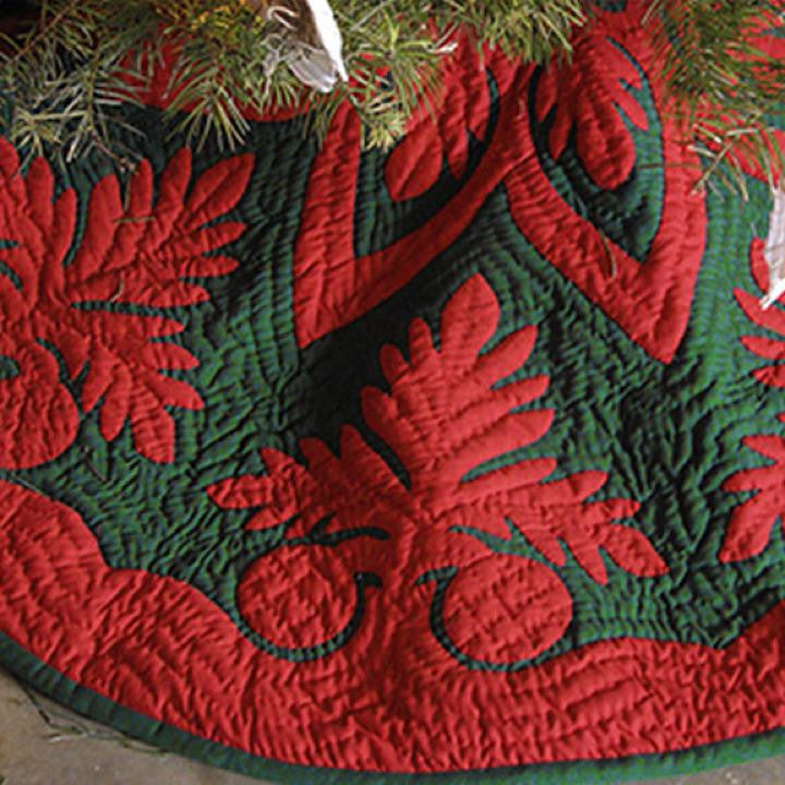 Hawaiian Quilt Christmas Tree Skirt