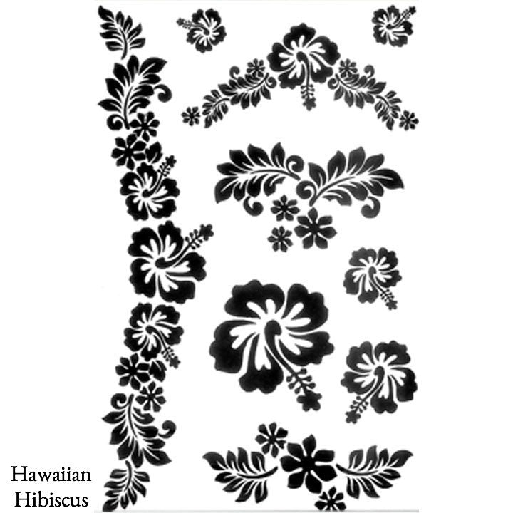 Hawaiian Temporary Tattoo - Hawaiian Hibiscus