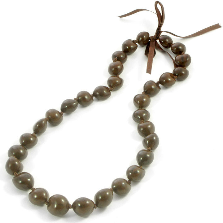 Brown Kukui Nut Lei