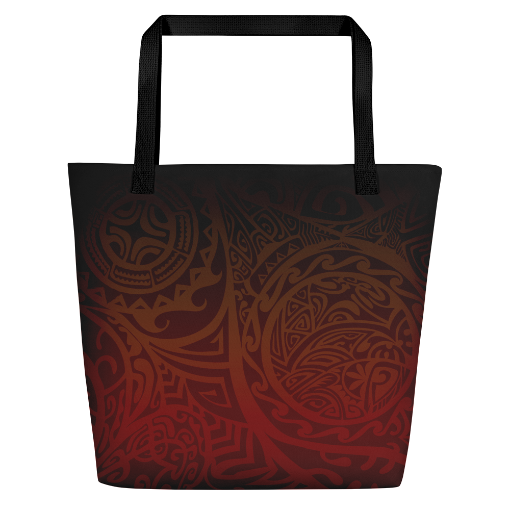Beach Bag - Tatou V - Tehani's Fire – Black Pearl Designs