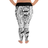 All-Over Print Plus Size Leggings - Tatou Piti - White