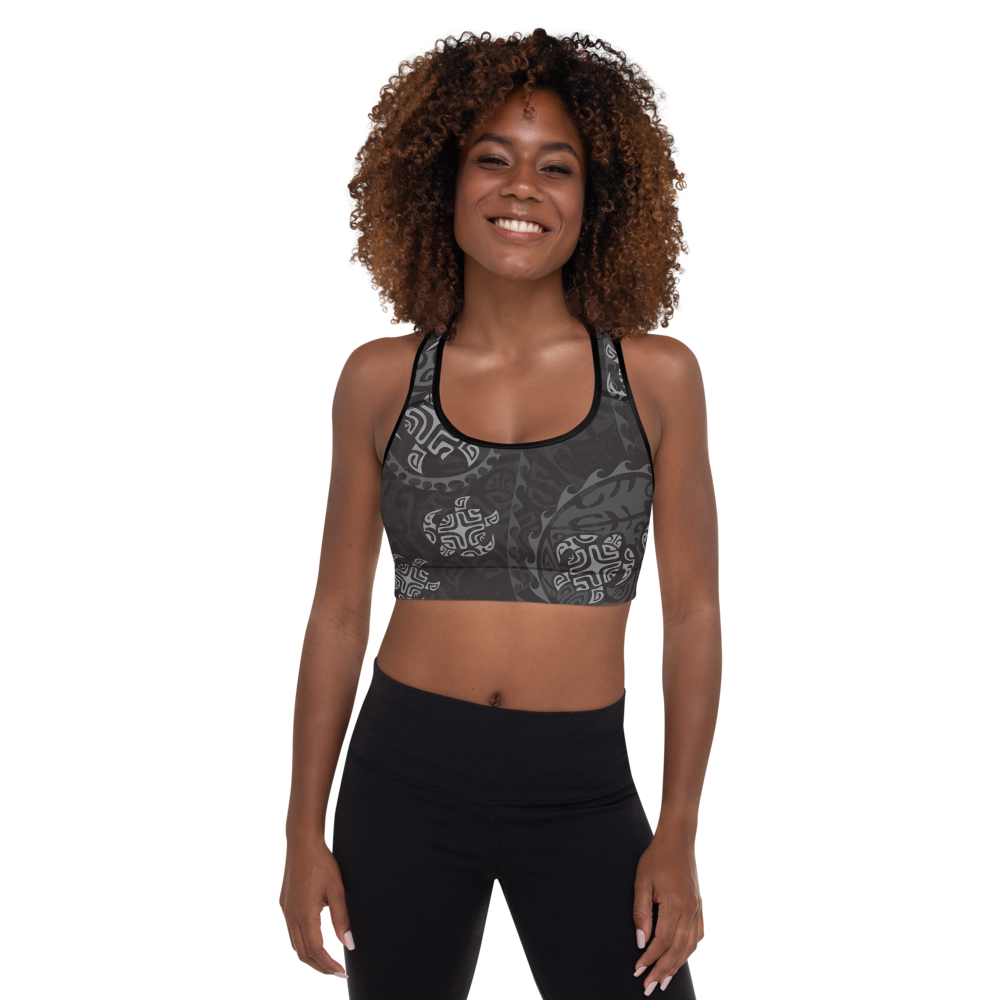 Padded Sports Bra Honu Black Pearl Designs