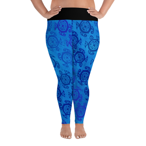 All-Over Print Plus Size Leggings - Honu Kai