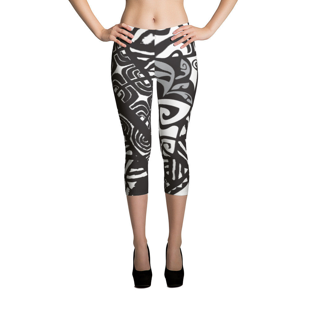 Capri Leggings - Tatou Piti – Black Pearl Designs