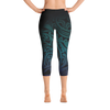 Capri Leggings - Midnight Teal & Purple