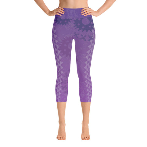 Yoga Capri Leggings - Kapa - Passion Fruit Flower
