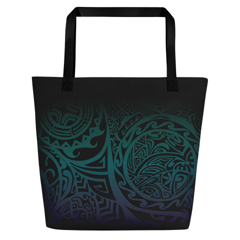 Beach Bag - Tatou V - Midnight Teal & Purple