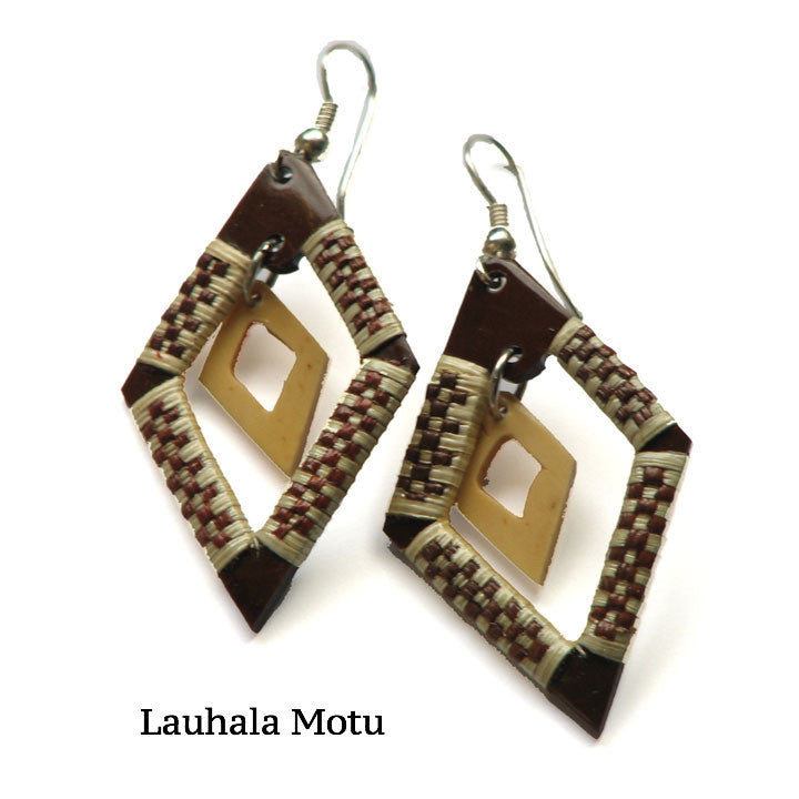 Pago Pago Coco Earrings - Lauhala Motu