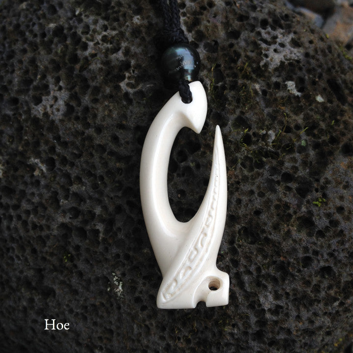 Tahitian Raiatea Fish Hook Necklace – Black Pearl Designs