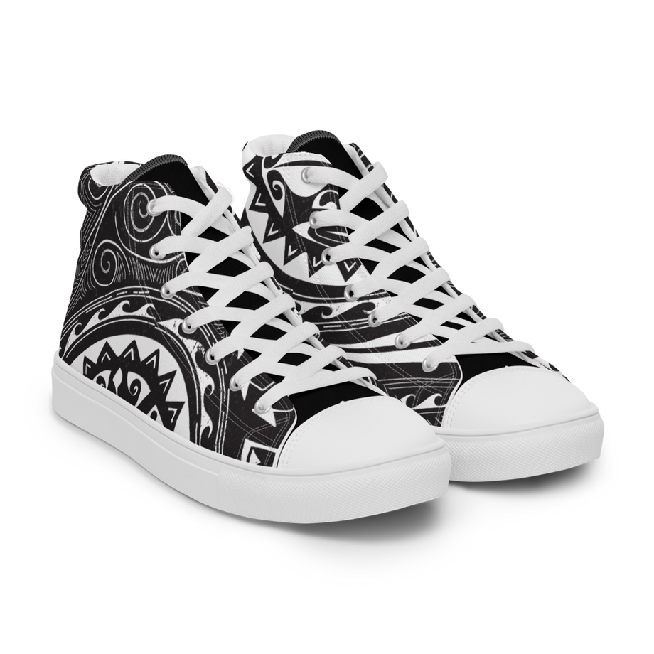 Women's high top canvas shoes Black Pearl – Black Pearl Designs